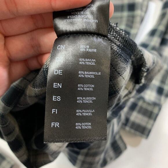 Kuhl Shirt Mens M Medium Gray Ivy Dillingr Flannel Button Up Cotton Tercel Blend - Picture 11 of 14